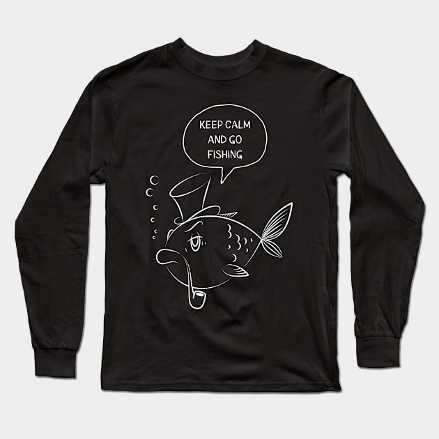 keep calm and go fishing Long Sleeve T-Shirt by KyrgyzstanShop